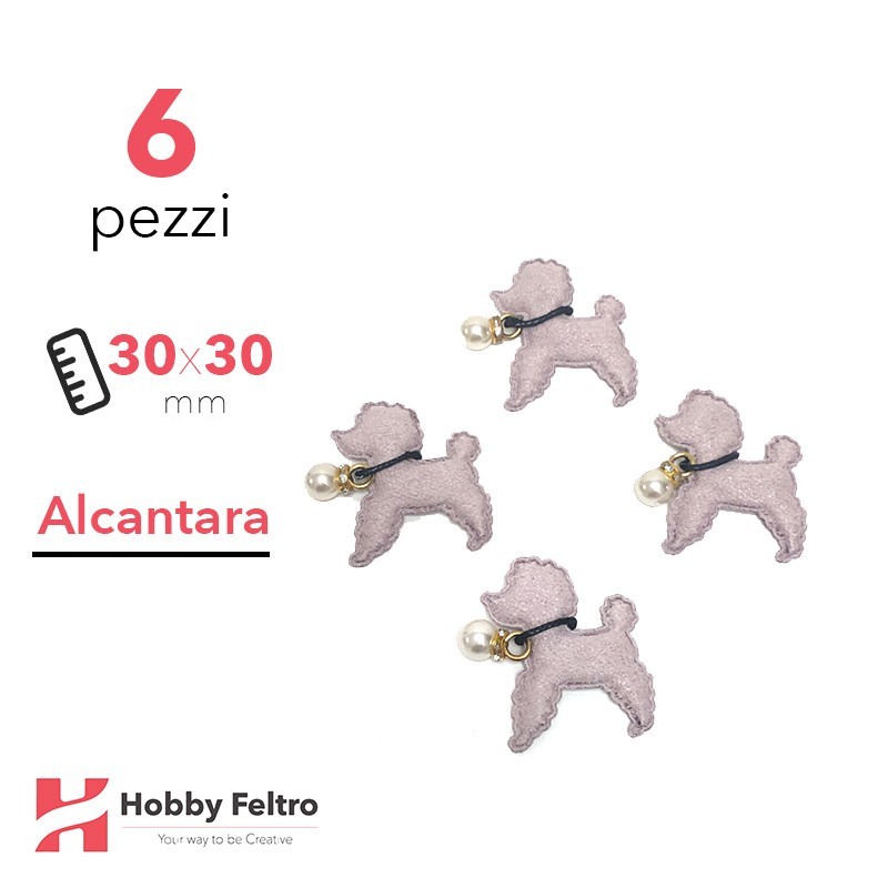Barboncino Alcantara 6 Pezzi Rosa Irisè COD.08 Barboncino Alcantara 6 Pezzi Rosa Irisè COD.08