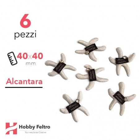Stelle Marine Alcantara 6 Pezzi Bianco Avorio COD.01