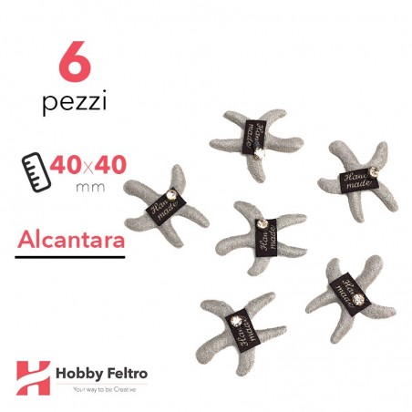 Stelle Marine Alcantara 6 Pezzi Grigio Chiaro COD.04