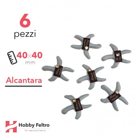Stelle Marine Alcantara 6 Pezzi Grigio Marino COD.05