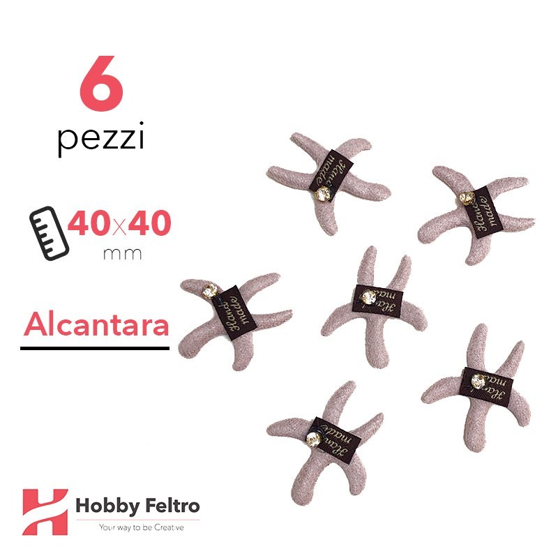 Stelle Marine Alcantara 6 Pezzi Rosa Irisè COD.08 Stelle Marine Alcantara 6 Pezzi Rosa Irisè COD.08
