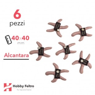 Stelle Marine Alcantara 6 Pezzi Rosa Cipria COD.09
