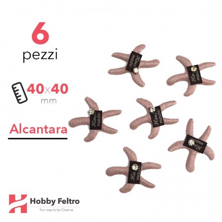 Stelle Marine Alcantara 6 Pezzi Rosa Cipria COD.09