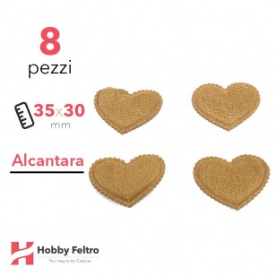 Cuori Alcantara 8 Pezzi Giallo Senape COD.03