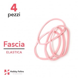 Fascia Elastica per Bambina Confezione 4 Pezzi Rosa COD.09