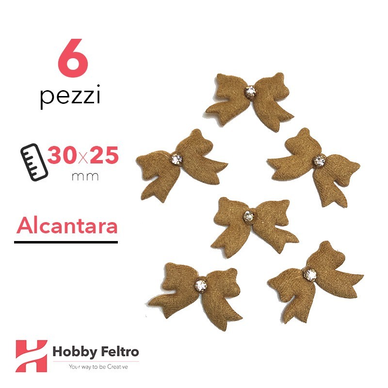 Fiocchetti Strass Alcantara 6 Pezzi Giallo Senape COD.03 Fiocchetti Strass Alcantara 6 Pezzi Giallo Senape COD.03