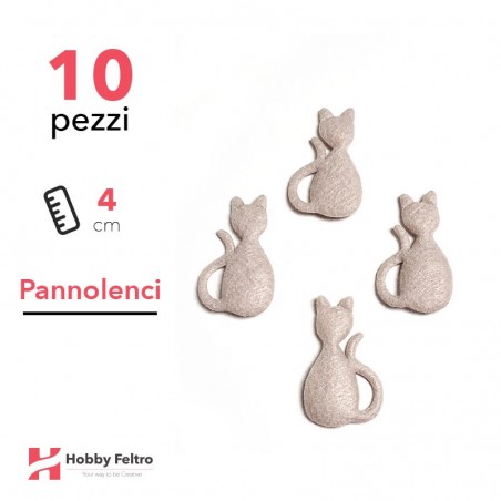 Gatti 3D Pannolenci 10 Pezzi Beige COD.02