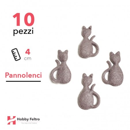 Gatti 3D Pannolenci 10 Pezzi Tortora COD.03