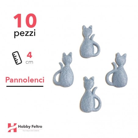 Gatti 3D Pannolenci 10 Pezzi Azzurro Ghiaccio COD.12