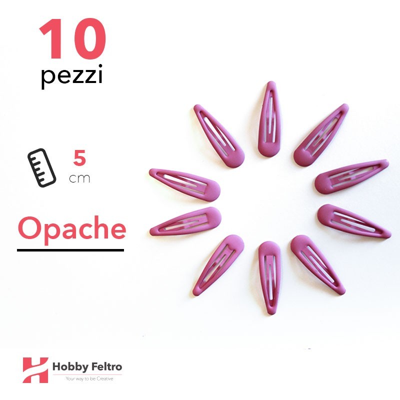 Clip per Capelli 5cm Kit 10 Pezzi Color Opaco Fucsia Scuro COD.06 Clip per Capelli 5cm Kit 10 Pezzi Color Opaco Fucsia Scuro COD.06