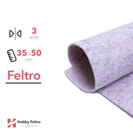 Feltro 35x50cm 3mm Lavanda Rosata COD.80