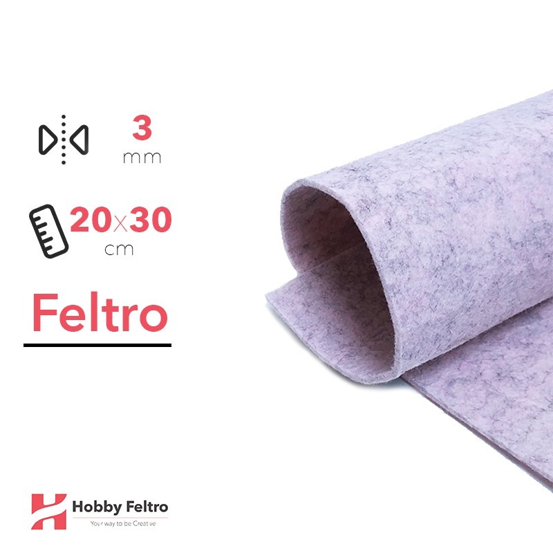 Feltro 20x30cm 3mm Lavanda Rosata COD.80
