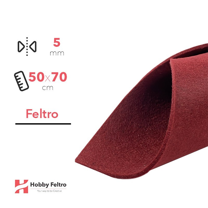 Feltro Bordeaux 5mm 50x70cm COD.52