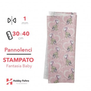 Pannolenci Stampato Fantasia Baby Palloncini Celeste spessore 1mm misura  30x40cm