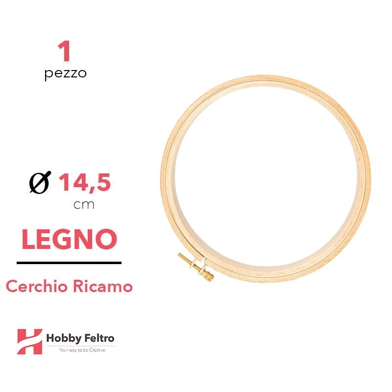 Cerchio da Ricamo punto croce in Legno 14,5cm