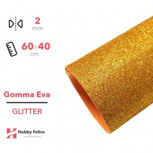 Gomma Crepla / Foamy / Gomma Eva Glitter 50 X 50 cm - Verde