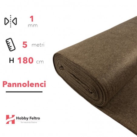 Rotolo di Pannolenci Feltro Nero 1,5mm 45cm x 5mt in vendita su