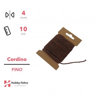 Cordoncino Fino Marrone 5mm Confezione 10 metri COD.a34