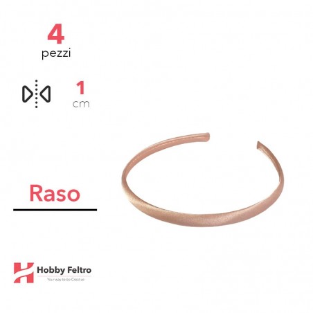 Cerchietto per Capelli Raso 1cm Kit 4 Pezzi Pesco COD.15