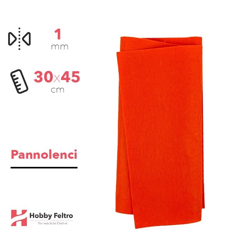 Pannolenci Arancio 30x45cm 1mm COD.ns14