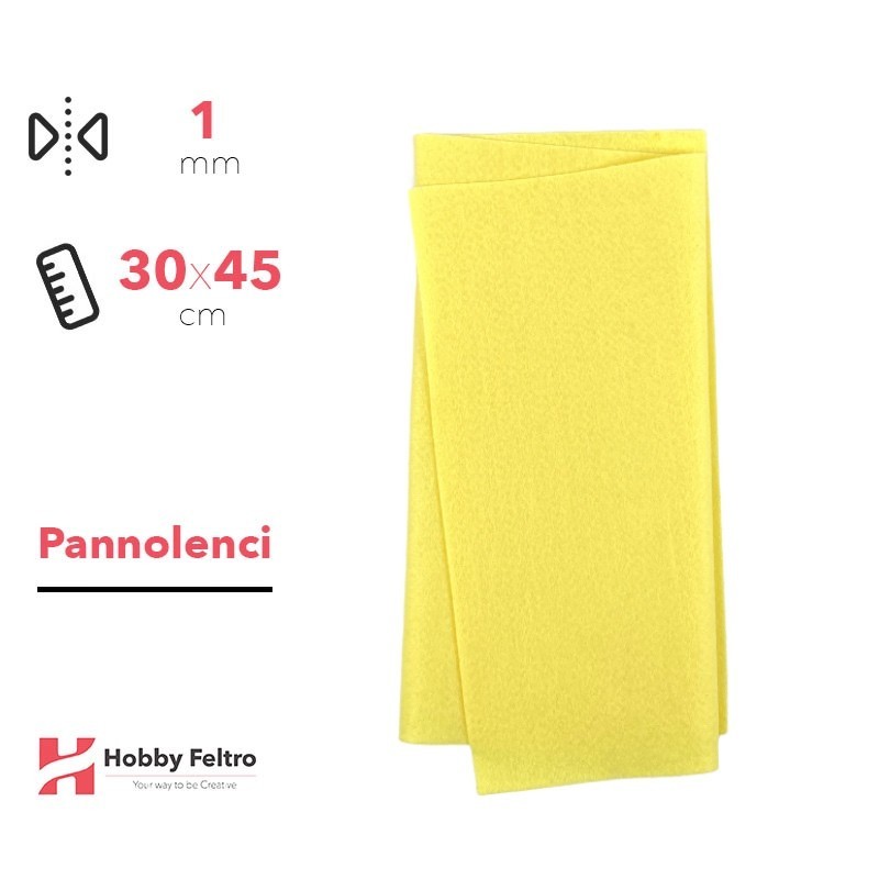 Pannolenci Giallino 30x45cm 1mm COD.pn016 Pannolenci Giallino 30x45cm 1mm COD.pn016