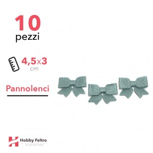 Fiocchetto Pannolenci 10 Pezzi Verde Marino COD.11