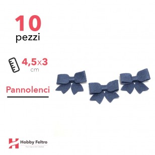 Fiocchetto Pannolenci 10 Pezzi Blu COD.23