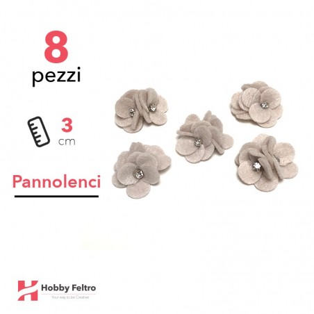 Acquista online fiocchetti Strass in pannolenci di color Grigio. Fiocchetti in pannolenci, perfetti per decorazioni.