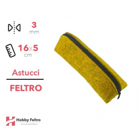 Astucci in feltro Giallo Mèlange 3mm 16x5cm COD.2206