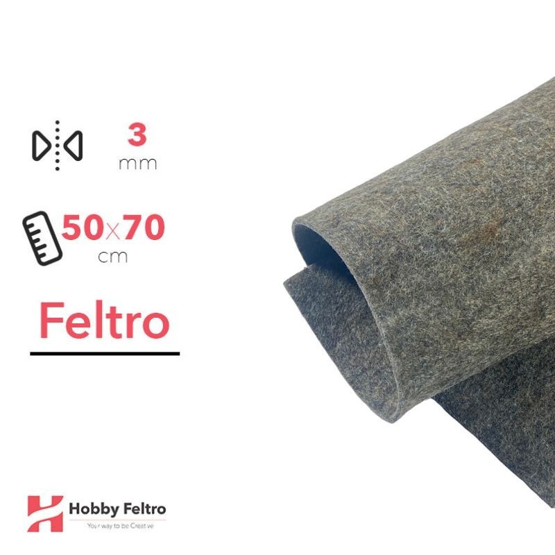 Feltro Marrone Mèlange 50x70cm 3mm COD.2205 Feltro Marrone Mèlange 50x70cm 3mm COD.2205