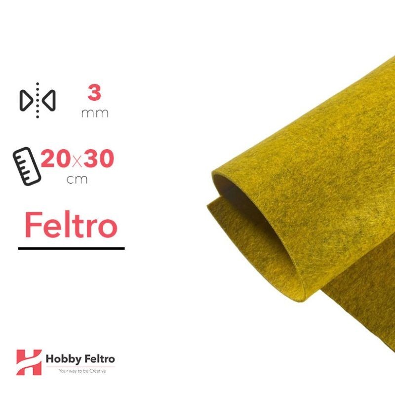 Feltro Giallo Mèlange 20x30cm 3mm COD.2206