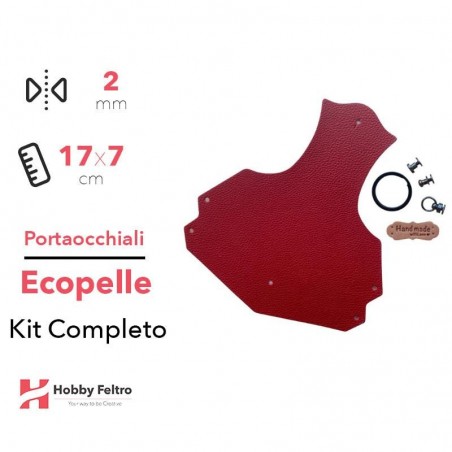 Portaocchiali Ecopelle Bordeaux COD.8