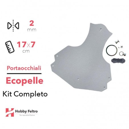 Portaocchiali Ecopelle Grigio COD.27