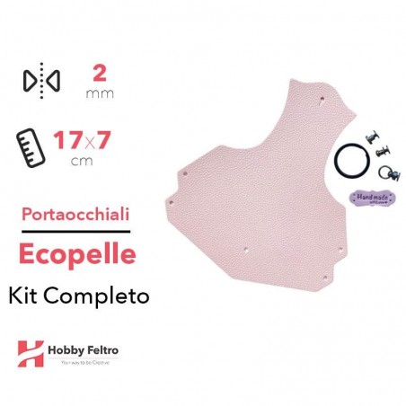 Portaocchiali Ecopelle Rosa Chiaro COD.35