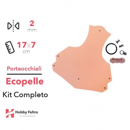 Portaocchiali Ecopelle Salmone Chiaro COD.94