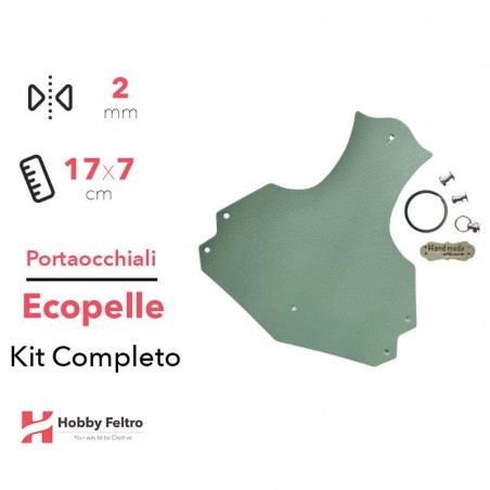 Portaocchiali Ecopelle Verde Salvia COD.99