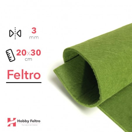 Feltro 20x30cm 3mm Verde Chiaro COD.19