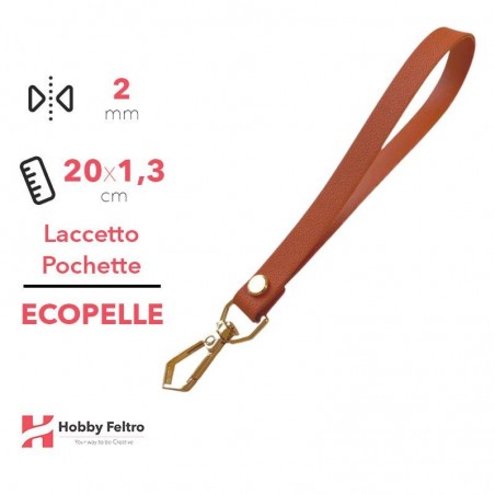 Laccetto Pochette Ecopelle Arancio COD.19
