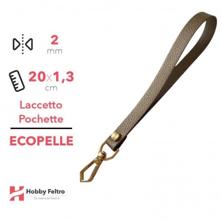 Laccetto Pochette Ecopelle Bronzo COD.A45