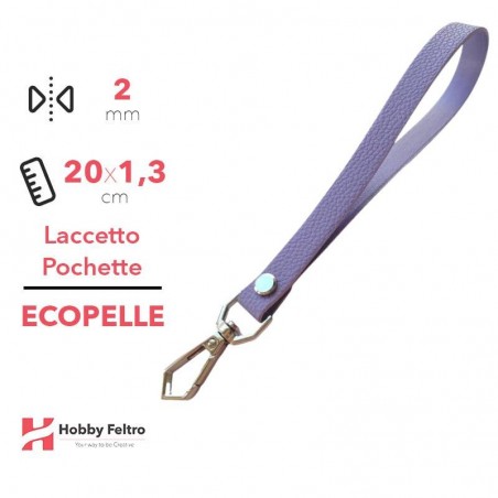 Laccetto Pochette Ecopelle Lilla COD.26