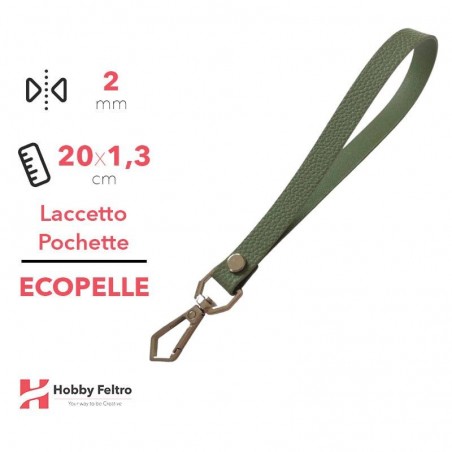 Laccetto Pochette Ecopelle Verde COD.43