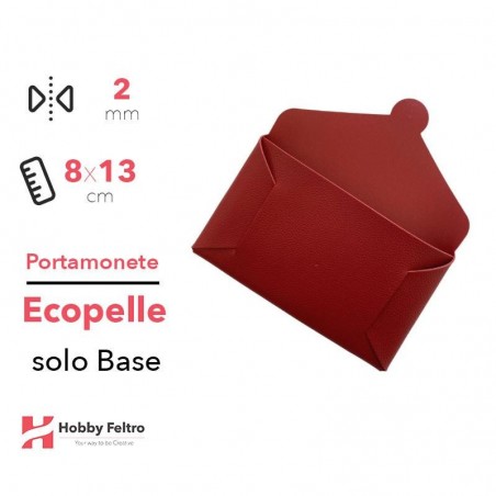 Portamonete solo Base Ecopelle Bordeaux COD.8