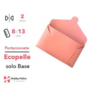 Portamonete solo Base Ecopelle Salmone Scuro COD.98