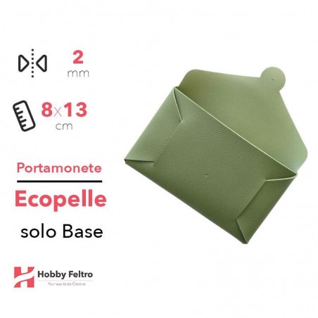 Portamonete solo Base Ecopelle Verde COD.43