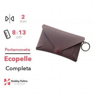 Portamonete completo Ecopelle Antico Scuro COD.61