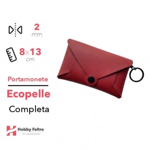 Portamonete completo Ecopelle Bordeaux COD.8