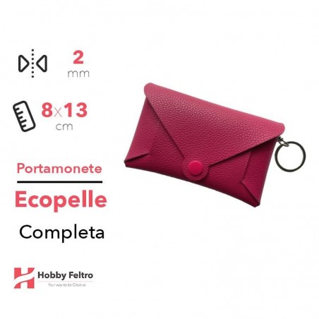 Portamonete completo Ecopelle Fucsia COD.42