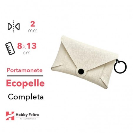 Portamonete completo Ecopelle Panna COD.56