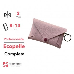 Portamonete completo Ecopelle Rosa Antico COD.51