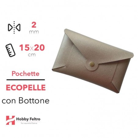 Pochette con Bottone Ecopelle Bronzo COD.A45